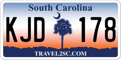 SC license plate KJD178