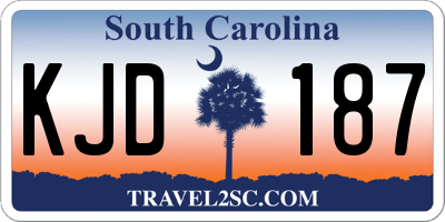 SC license plate KJD187
