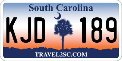 SC license plate KJD189