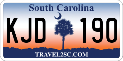 SC license plate KJD190