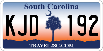 SC license plate KJD192