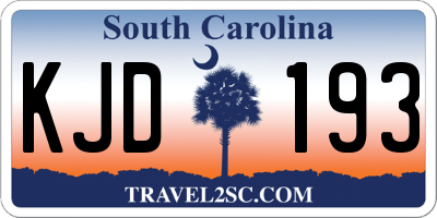 SC license plate KJD193