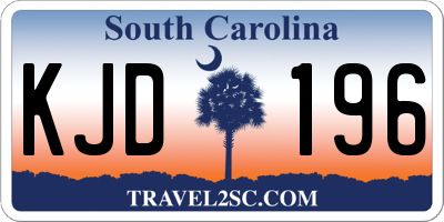 SC license plate KJD196