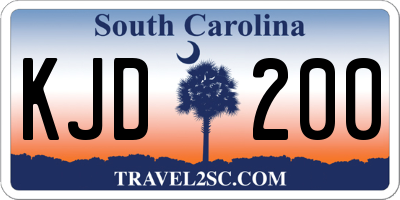 SC license plate KJD200