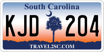 SC license plate KJD204