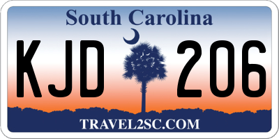 SC license plate KJD206