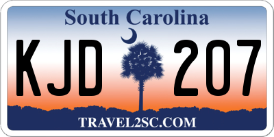 SC license plate KJD207