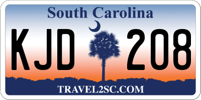 SC license plate KJD208