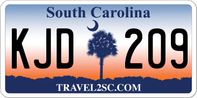 SC license plate KJD209