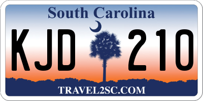 SC license plate KJD210