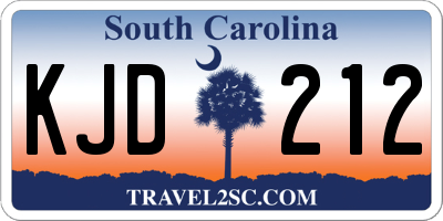 SC license plate KJD212