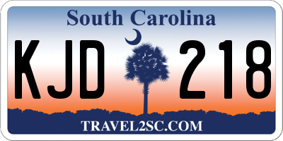 SC license plate KJD218