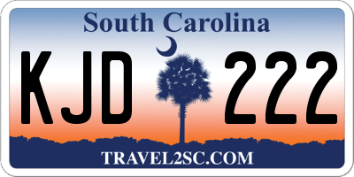 SC license plate KJD222