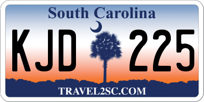 SC license plate KJD225