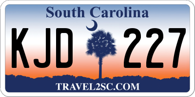 SC license plate KJD227