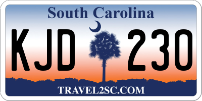 SC license plate KJD230