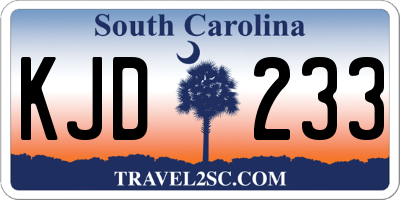 SC license plate KJD233