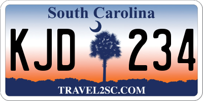 SC license plate KJD234