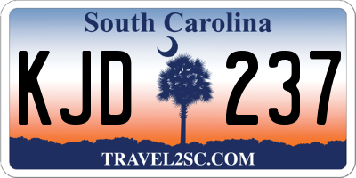 SC license plate KJD237