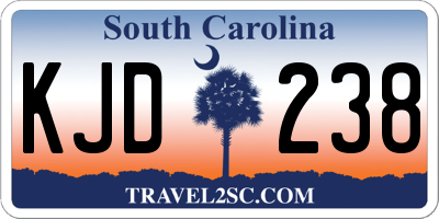 SC license plate KJD238
