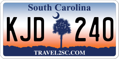 SC license plate KJD240