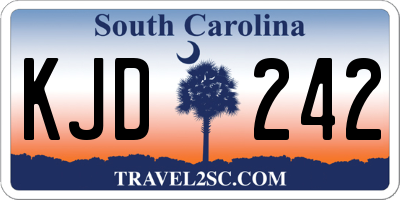 SC license plate KJD242