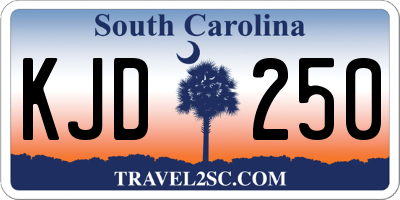 SC license plate KJD250