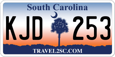 SC license plate KJD253