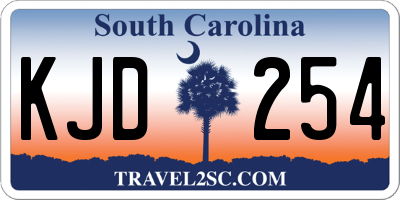 SC license plate KJD254