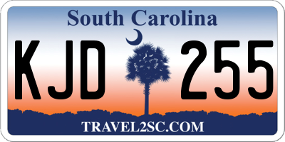 SC license plate KJD255
