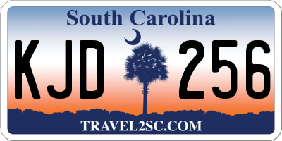 SC license plate KJD256