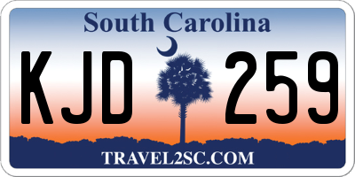 SC license plate KJD259