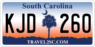 SC license plate KJD260