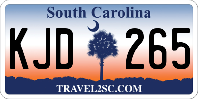 SC license plate KJD265