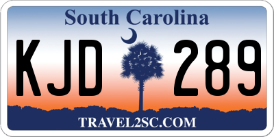 SC license plate KJD289
