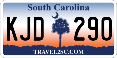 SC license plate KJD290
