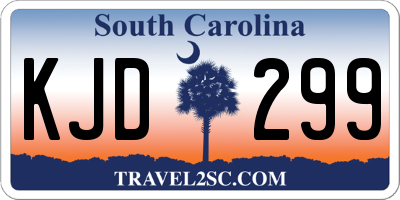 SC license plate KJD299