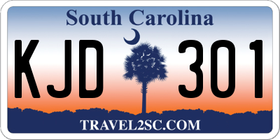 SC license plate KJD301