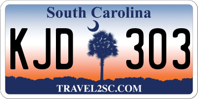 SC license plate KJD303