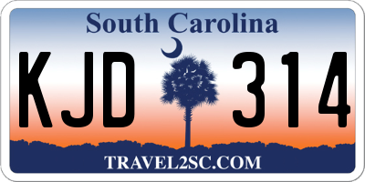 SC license plate KJD314