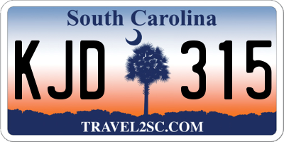 SC license plate KJD315