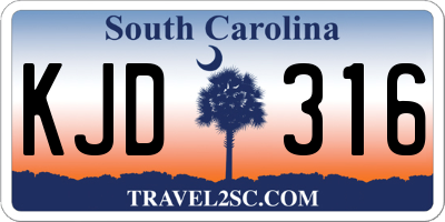 SC license plate KJD316