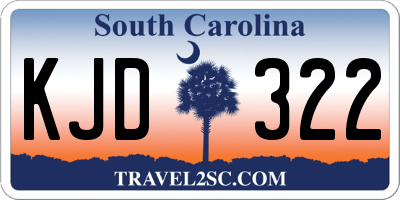SC license plate KJD322