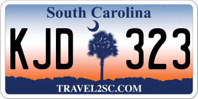 SC license plate KJD323