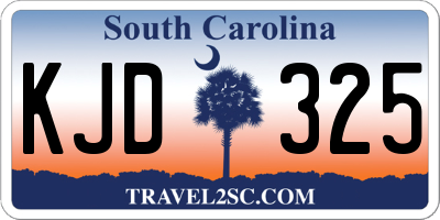 SC license plate KJD325