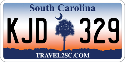 SC license plate KJD329