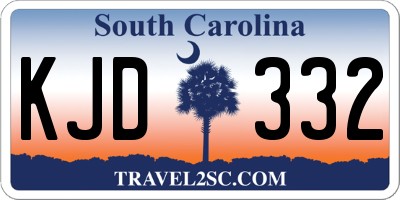 SC license plate KJD332