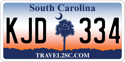 SC license plate KJD334