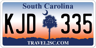 SC license plate KJD335