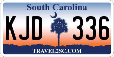 SC license plate KJD336